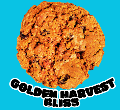 "Golden Harvest Bliss Cookie: A Wholesome Fusion of Spice & Sweetness"